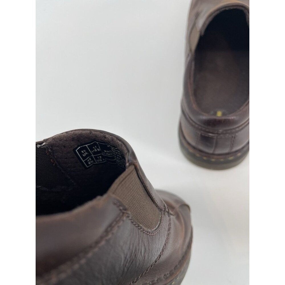 Doc Dr Martens Tevin Brown Leather Stitched Slip On Loafer Men's Size 11 M - Picture 5 of 9